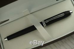 Cross Townsend Smooth Royal Satin Matte Black and Rhodium Selectip Rollerball