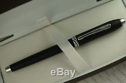 Cross Townsend Smooth Royal Satin Matte Black and Rhodium Selectip Rollerball