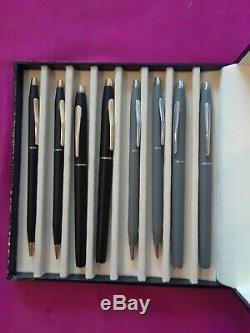 Cross matte black, grey fountain & selectip, BallPoint pen and 0.9 pencil sets