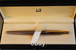 DUNHILL AD 2000 Matte Stainless Steel Fountain pen 18K M Nib Brand New