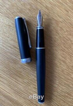 Diplomat Lapis Matt Black Excellence A2 Fountain Pen + 2 x Broad Steel Nibs