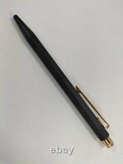 Discontinued Rare Caran D'Ache Eclidor Matte Black Gold Ballpoint Pen