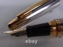 Dunhill AD2000 Fountain Pen 18K M Nib Steel Matte Finished GT