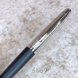 Dunhill Ballpoint Pen AD1800 Rare Matte Black & Silver with Case & Card