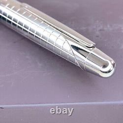 Dunhill Ballpoint Pen AD1800 Rare Matte Black & Silver with Case & Card