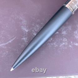 Dunhill Ballpoint Pen AD1800 Rare Matte Black & Silver with Case & Card