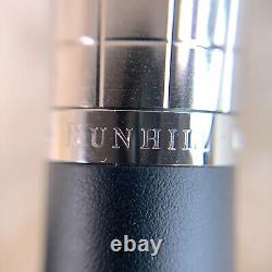 Dunhill Ballpoint Pen AD1800 Rare Matte Black & Silver with Case & Card