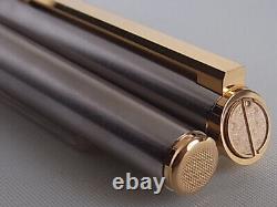 Dunhill Gemline Fountain Pen 14K Nib Steel Matte Finished GT