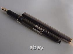 Dunhill Gemline Fountain Pen 14K Nib Steel Matte Finished GT