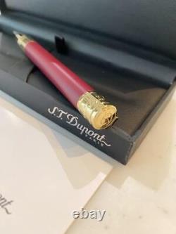 Dupont Defy D-Initial Ballpoint Pen Matte Bordeaux & Golden