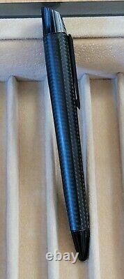 Edelberg Sloop EB-1010 Matte Carbon Fiber withBlack Stripe Rollerball Pen