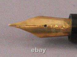 EverReady Vintage Black and Pearl Flat Top Vintage Fountain Pen-flexible fine