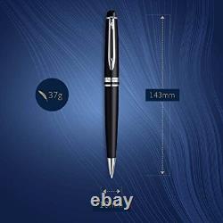 Expert Ballpoint Pen, Matte Black with Chrome Trim, Medium Point with Blue In