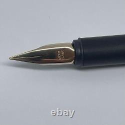Extreme Montblanc Slim Line Matte Black Fountain Pen with Case #71a628