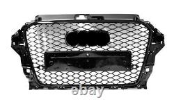 For Audi A3 S3 8V RS3 Look Front Grille Full Gloss Black To