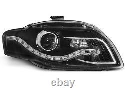For Audi A4 B7 04-08 RS4 Look Honeycomb Grill+LED Headlights Bumper Exhaust