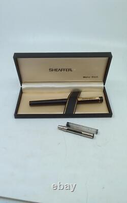 Fountain pen Sheaffer Targa Matte Black 14K -Used -Japan FedEx