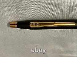 Genuine CROSS Matte Black with Gold Trim Ballpoint Pen