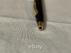 Genuine CROSS Matte Black with Gold Trim Ballpoint Pen
