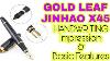 Gold Leaf Jinhao X450 Fountain Pen M Nib Practical Demonstration Writing Impression
