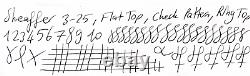 Gorgeous Sheaffer Flat Top, 3-25, Black Chased, Firm, 14k Extra Fine Nib, USA