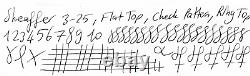 Gorgeous Sheaffer Flat Top, Black Chased, Firm, 14k Extra Fine Nib, USA