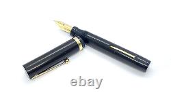 Gorgeous Sheaffer Lifetime Flat Top Pen, Black Lined, Semi Flex, 14k Fine Nib