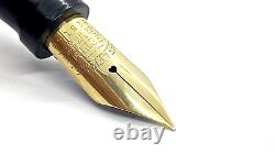 Gorgeous Sheaffer Lifetime Flat Top Pen, Black Lined, Semi Flex, 14k Fine Nib