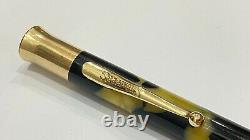 Gorgeous Sheaffer Oversize Flat Top Pencil, Black & Pearl, Made In Usa, 1920`s