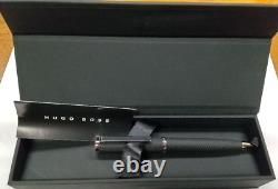 HUGO BOSS Essential Matte Black Twisted Ballpoint Pen wz/Box&Manual Super Rare