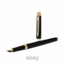 Hemisphere Fountain Pen Matte Black with 23 k Gold Trim Medium Nib