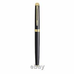 Hemisphere Fountain Pen Matte Black with 23 k Gold Trim Medium Nib