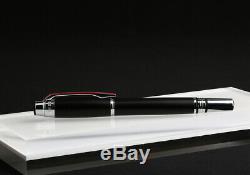Hero 200E 14K Solid Gold Nib Fountain Pen Chrome Trim Matte Black Signature Pen