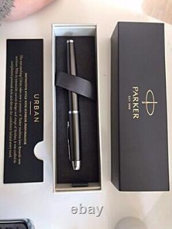Japan Fountain pen Parker Matte Black x Silver withBox Unused