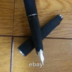 Japan Vintage Montblanc Fountain Pen Matte Black 14K 585 F Fine Nib withBox Unused