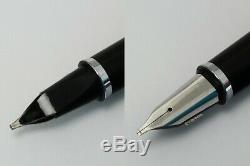 LAMY 81 Fountain Pen Pistonfiller Black Chrome Matt Cap 14C Gold BB Nib VINTAGE