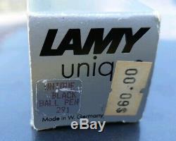 LAMY UNIC 291 MATT BLACK Ballpoint Pen Black Refill Case outer sleeve NEW rare