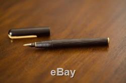 Lamy Imporium BlkAu Fountain Pen Black Matt with Gold Clip Fine Nib