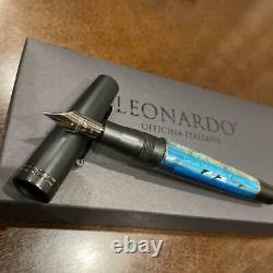 Leonardo Officina Italiana Fountain Pen Moment Zero Hawaii Matte Black Steel EF