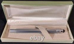 Levenger LTECH Fountain Pen Flat Gun Metal Medium Rotring 600 RareEstateSaleFind