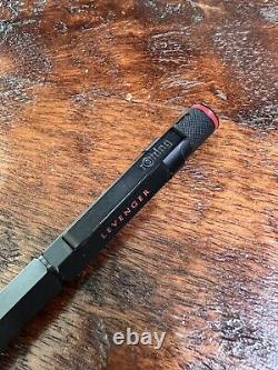 Levenger Pen Flat Gun Metal Medium Rotring 600 Vintage Black red