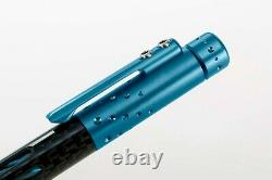 LionSTEEL Nyala Twist Pen Matte Blue Titanium WithCarbon Fiber Insert Construction
