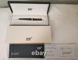 MONTBLAC Ballpoint Pen Bonnur Boyfriend Matte Black & Gold Trim with Box PM0802
