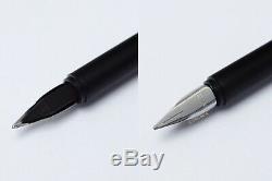 MONTBLANC 1120 Noblesse Fountain Pen Cartridgefiller Black Silver Matt OB Nib