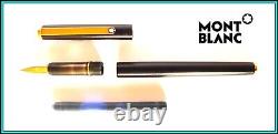 MONTBLANC NOBLESSE Slimline Matte Black Fountain Pen Gold Plated Nib Medium