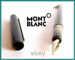 MONTBLANC NOBLESSE Slimline Matte Black Fountain Pen Gold Plated Nib Medium