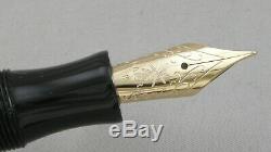 Maiora Impronte Matte Black & Gold Fountain Pen Medium Nib Made In Italy New