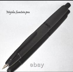 Majohn Suetakumi Knockfountain Pen Scales Matte Black Ef Without Cap