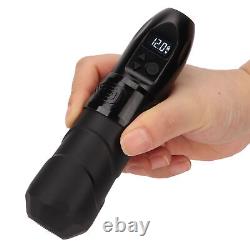 (Matte Black)2 In 1 2400mAh Wireless Tattoo Machine Pen Rechargeable USB ZMN