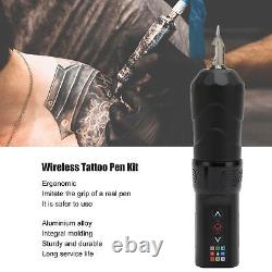 Matte Black Wireless Tattoo Pen Kit 2 In 1 Wireless Tattoo Machine Pen With